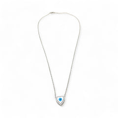 Sylvory 925 Sterling Silver Evil-Eye Heart Necklace