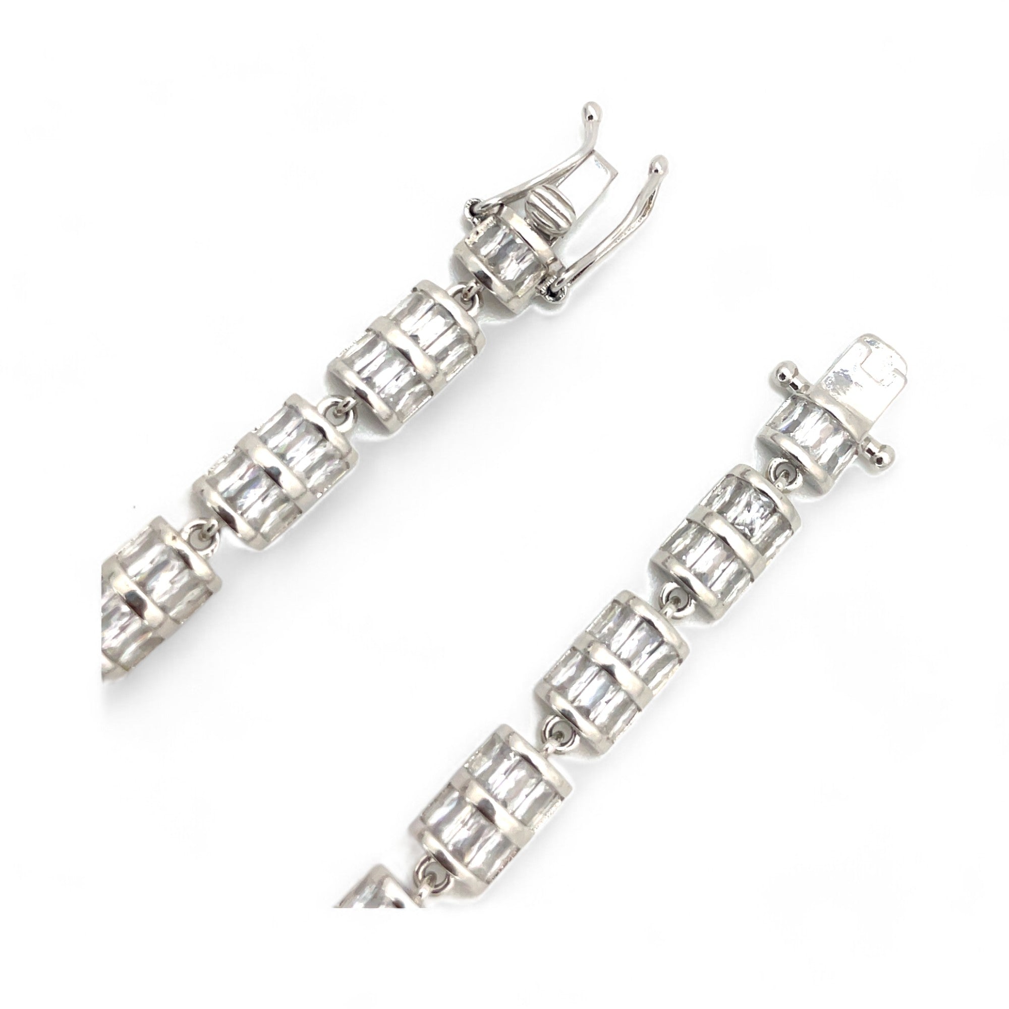 Sylvory 925 Sterling Silver Baguette Brilliance Bracelet