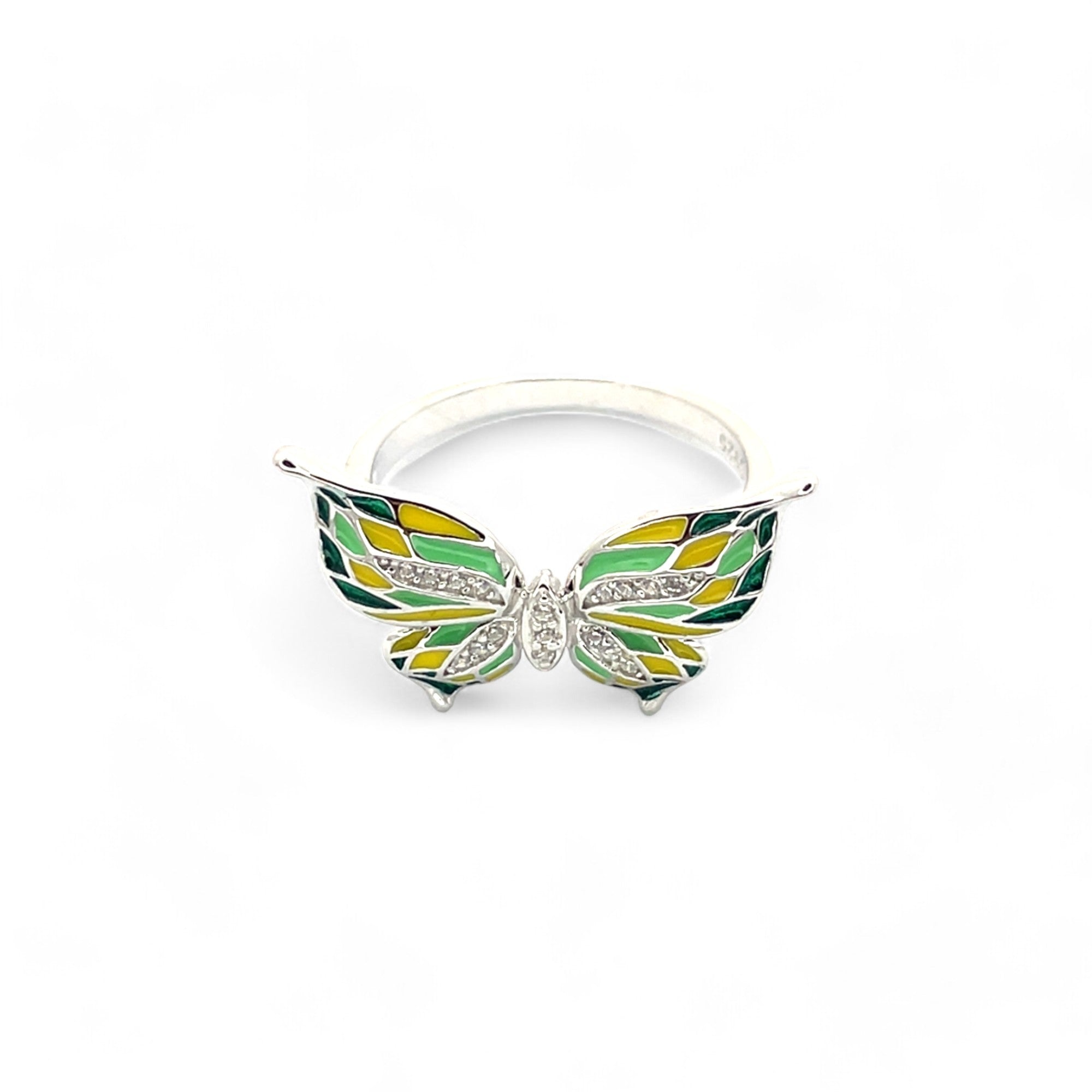 Sylvory 925 Sterling Silver Radiant Butterfly Ring