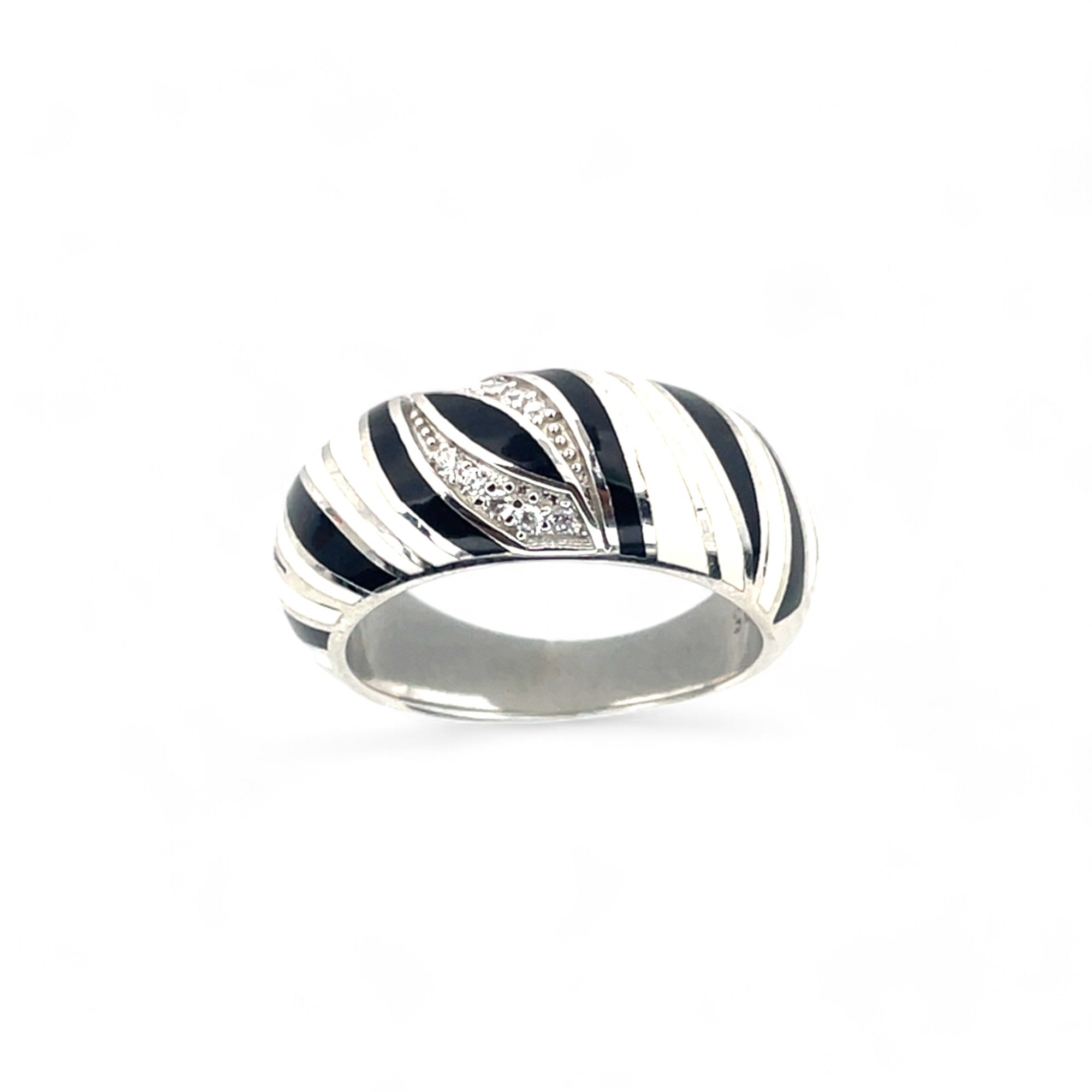 Sylvory 925 Sterling Silver Zebra Print Ring