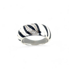 Sylvory 925 Sterling Silver Zebra Print Ring