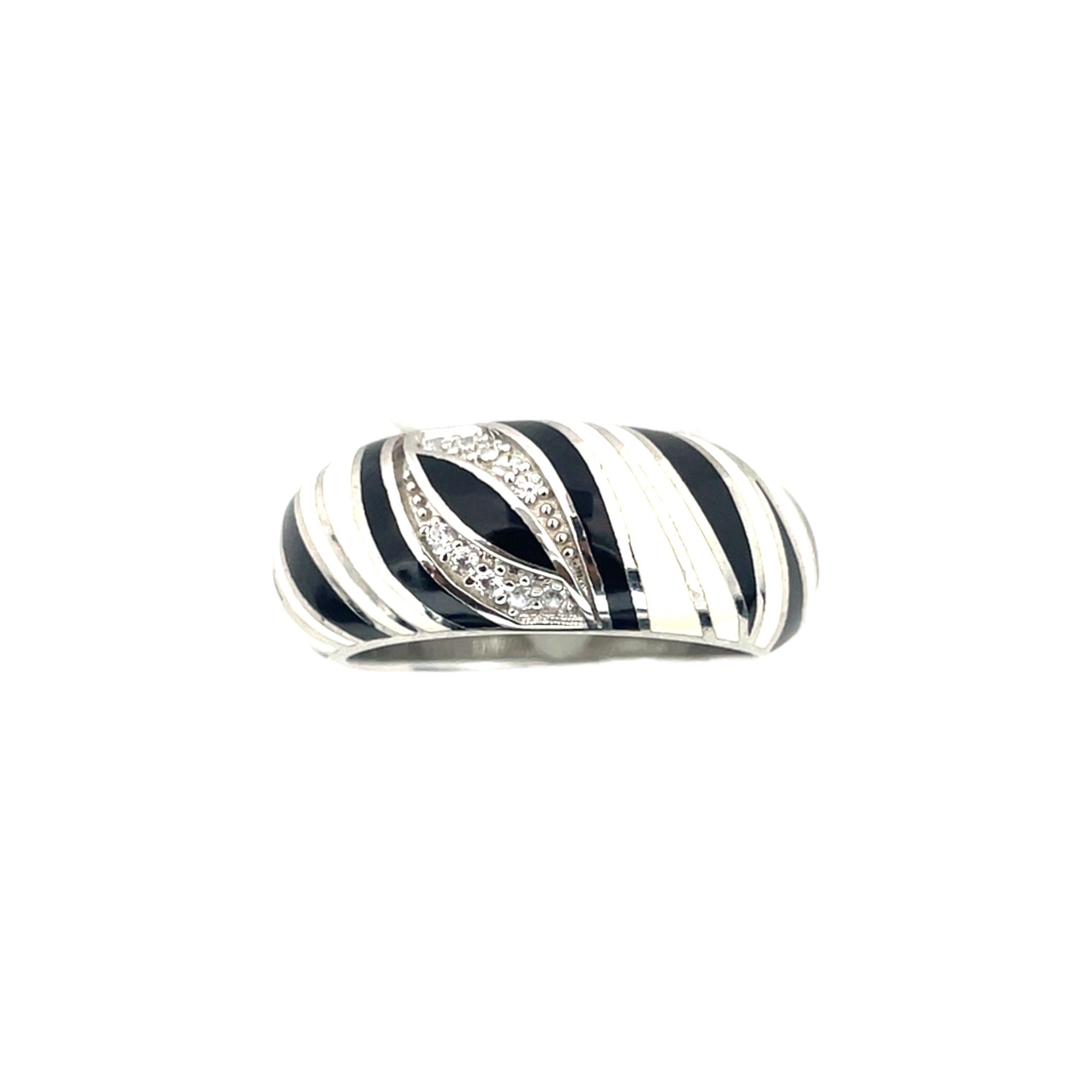 Sylvory 925 Sterling Silver Zebra Print Ring