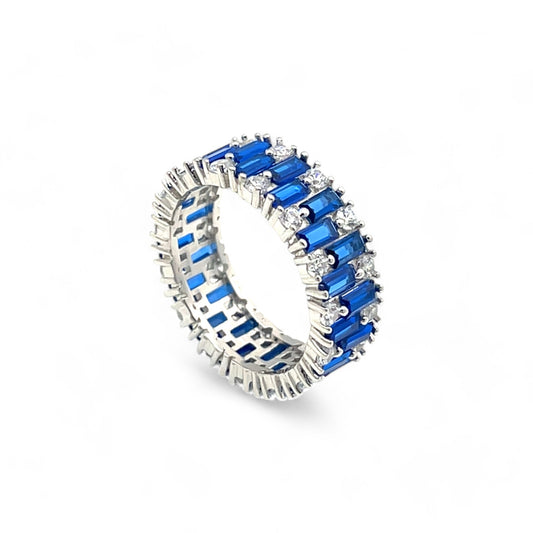 Sylvory 925 Sterling Silver Blue Horizon Ring