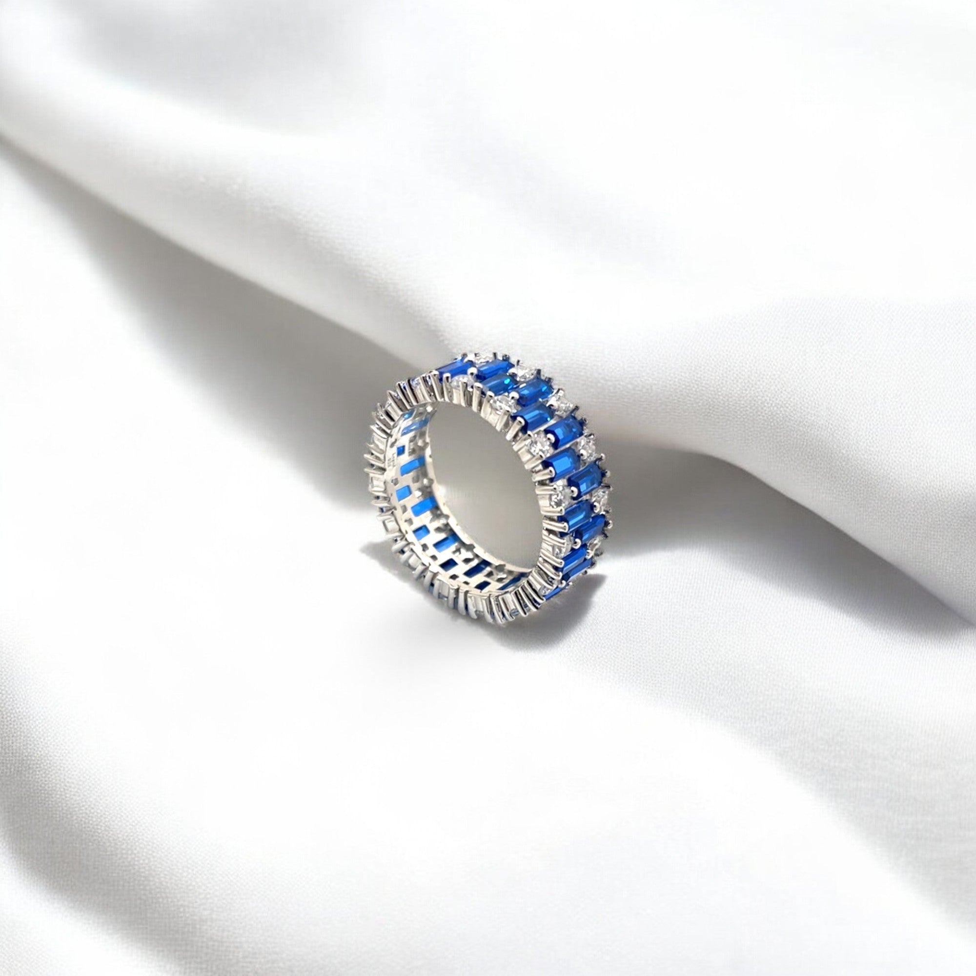 Sylvory 925 Sterling Silver Blue Horizon Ring