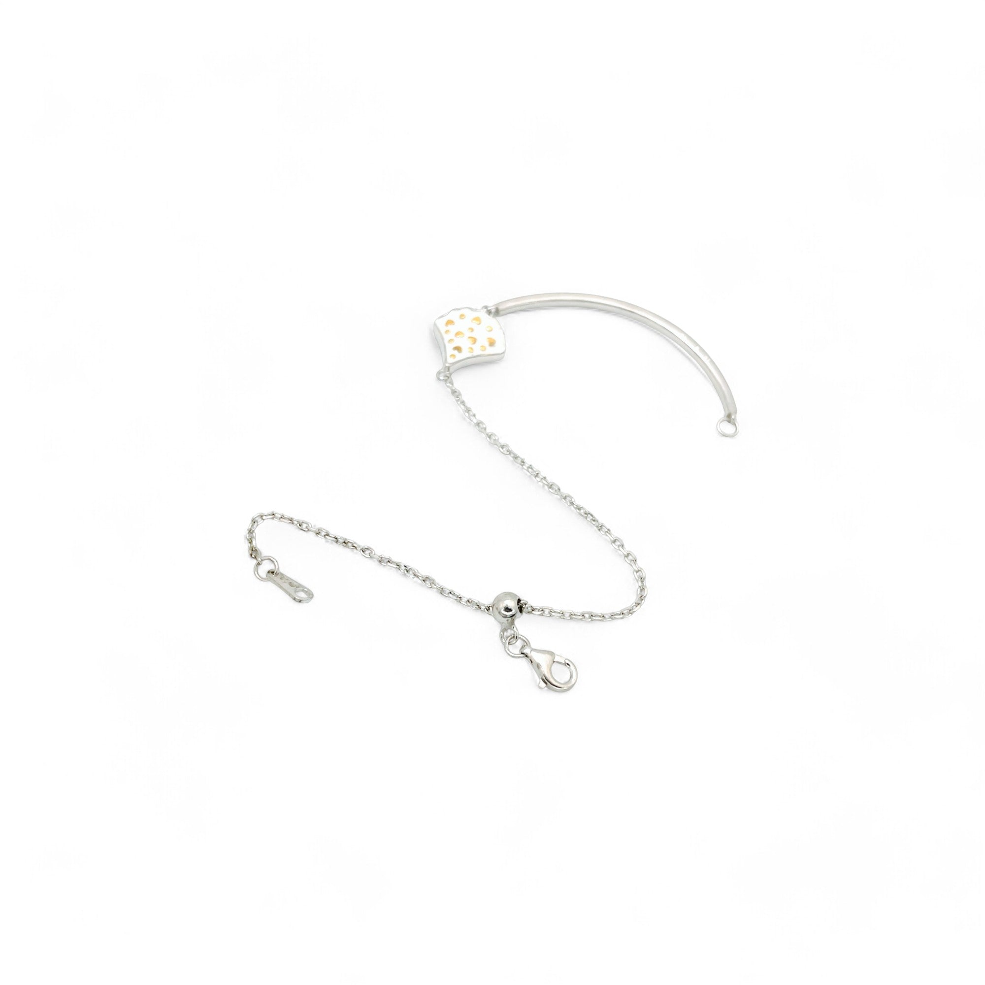 Sylvory 925 Sterling Silver Pizza Perfection Bracelet