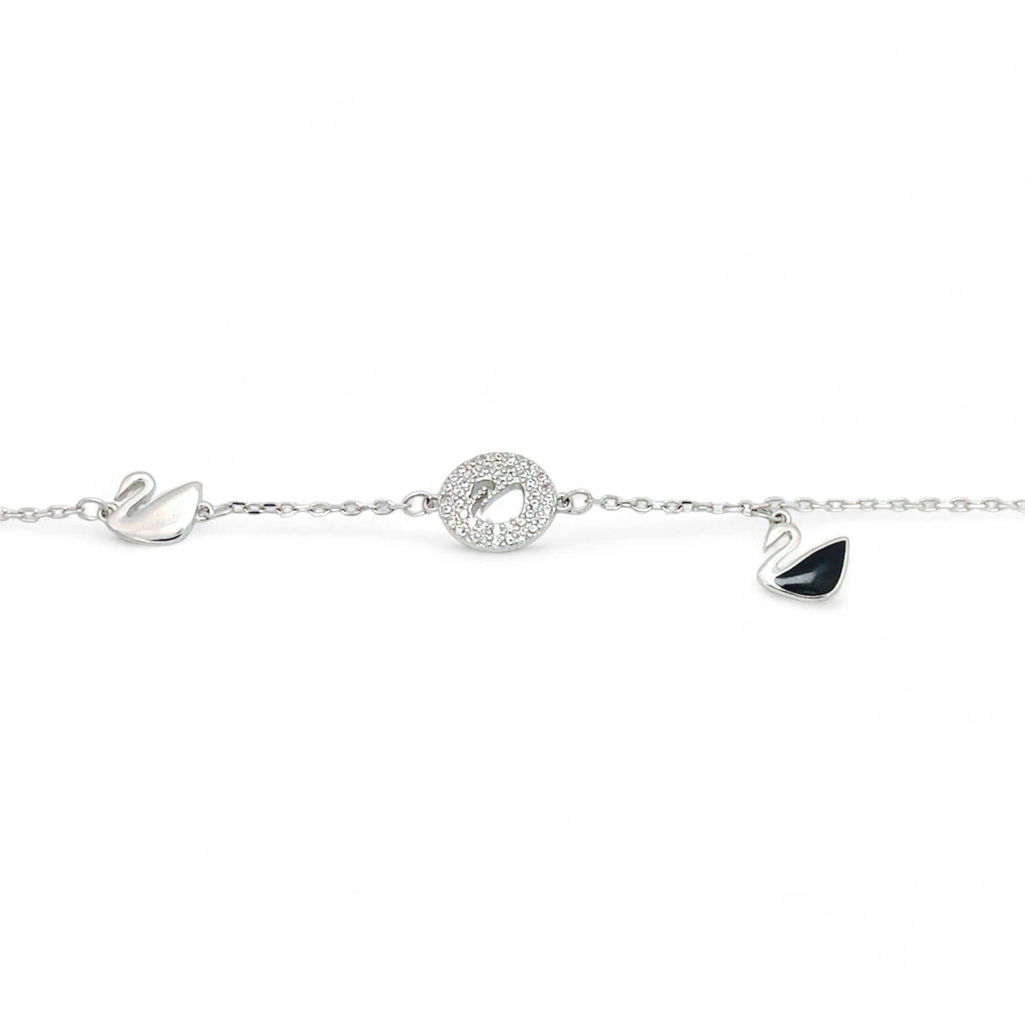 Sylvory 925 Sterling Silver Swan Serenity Bracelet