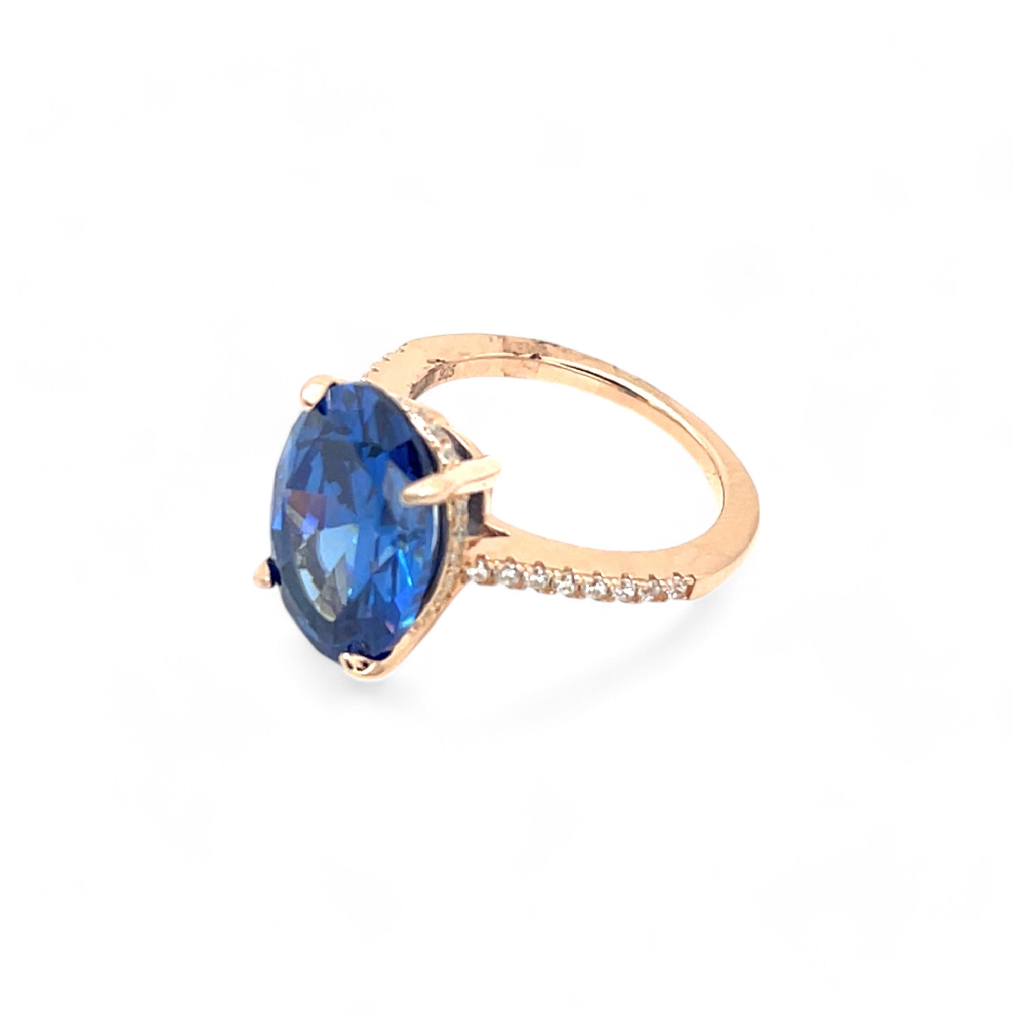 Sylvory 925 Sterling Silver Sapphire Solitaire Ring