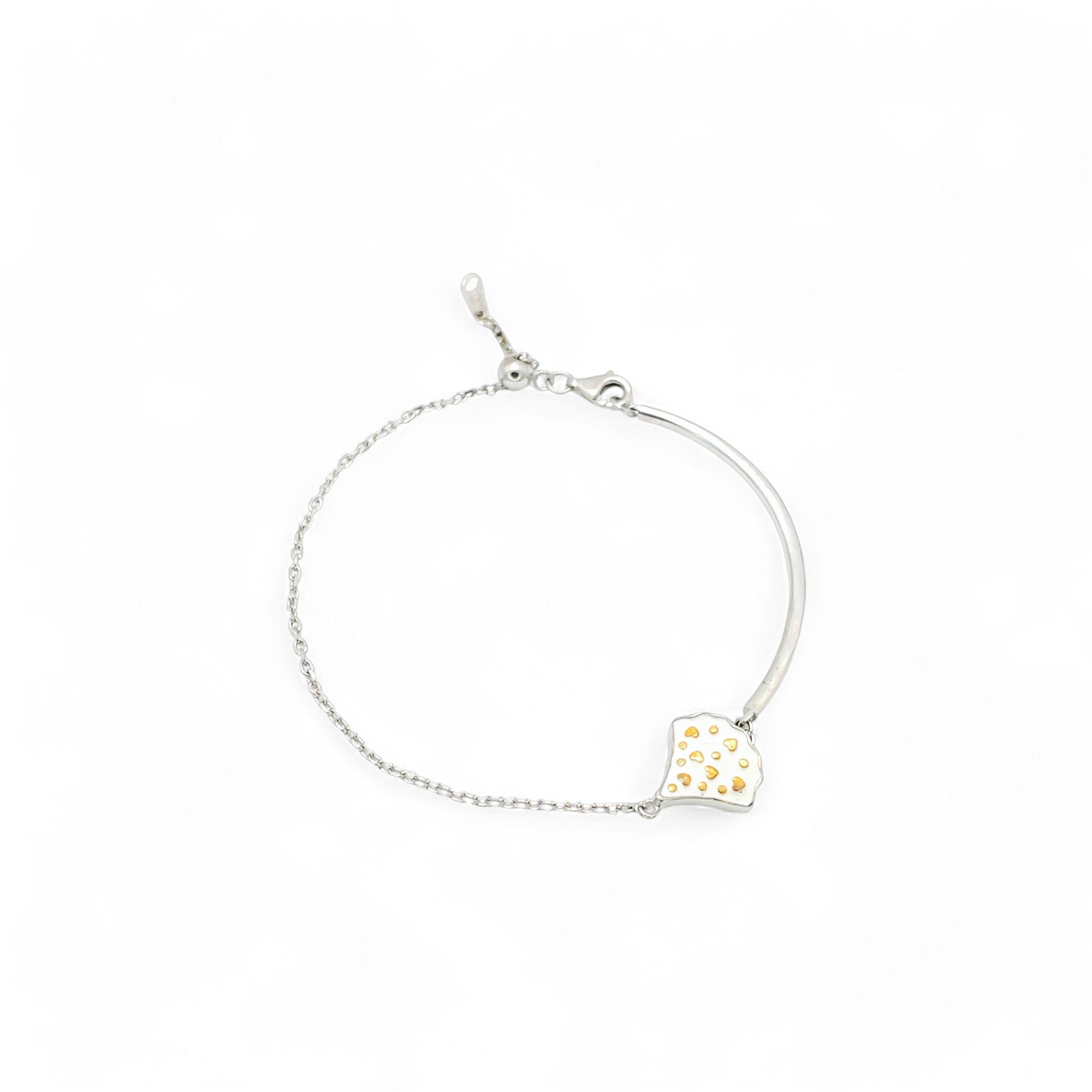 Sylvory 925 Sterling Silver Pizza Perfection Bracelet