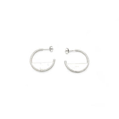 Sylvory 925 Sterling Silver Sparkling Crescent Earrings