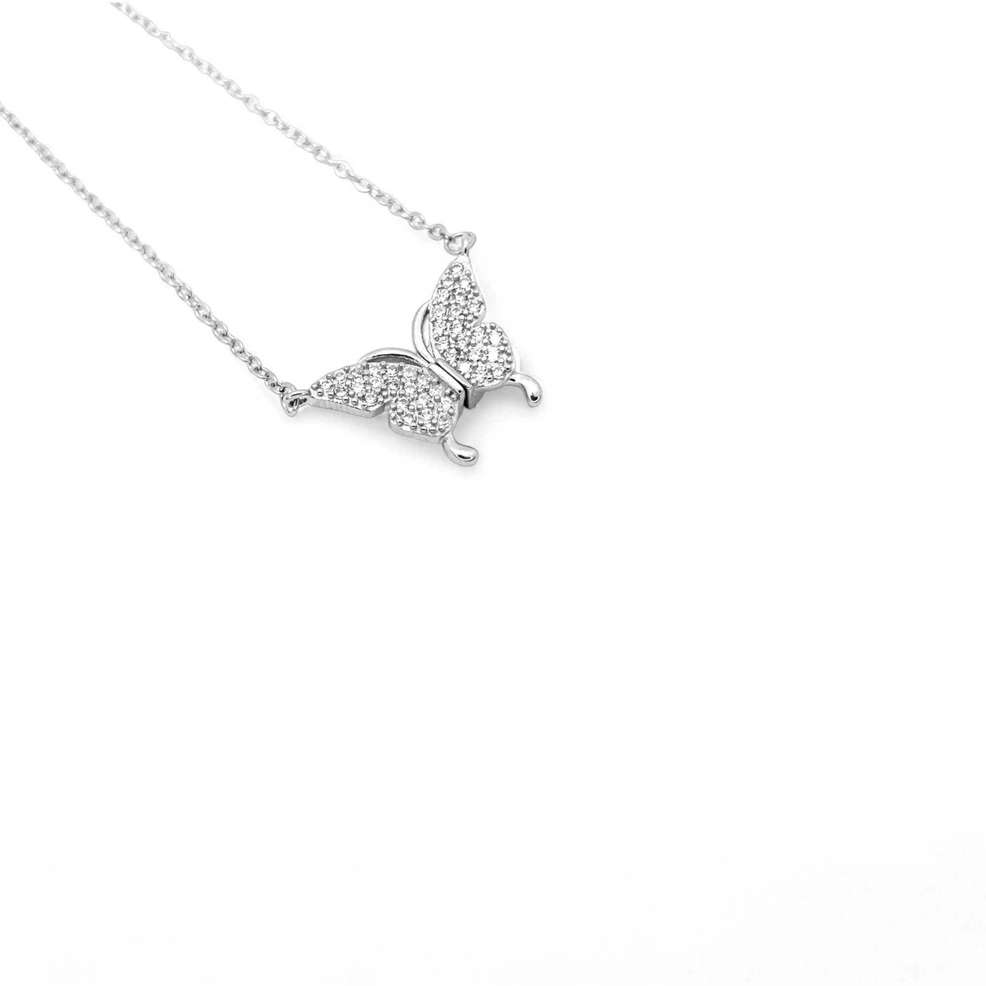 Sylvory 925 Sterling Silver Butterfly Magnet Necklace