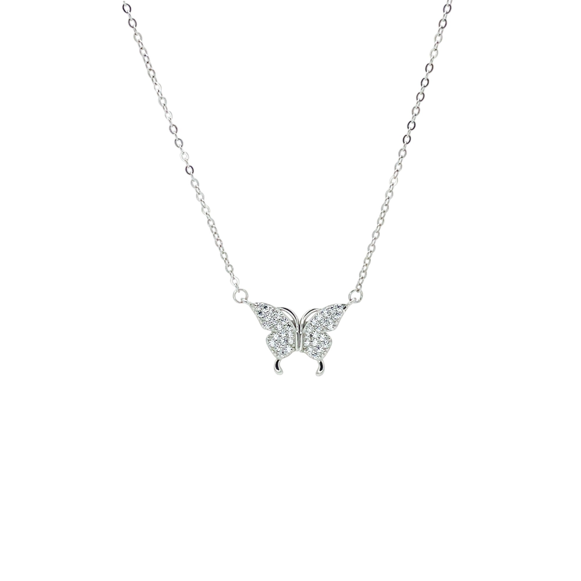 Sylvory 925 Sterling Silver Butterfly Magnet Necklace