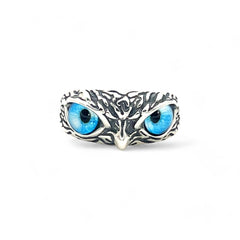 Sylvory 925 Sterling Silver Midnight Owl Ring