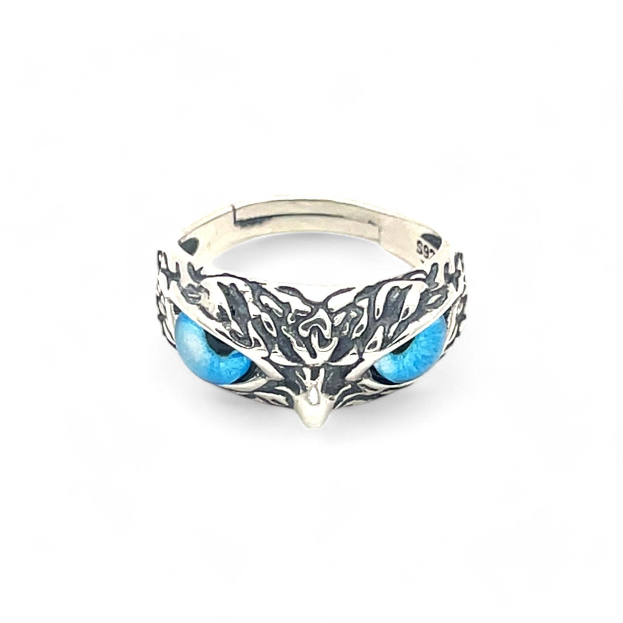 Sylvory 925 Sterling Silver Midnight Owl Ring