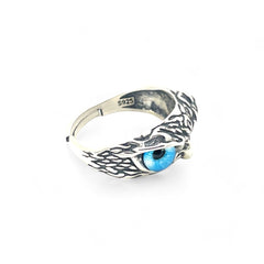 Sylvory 925 Sterling Silver Midnight Owl Ring