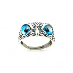 Sylvory 925 Sterling Silver Midnight Owl Ring