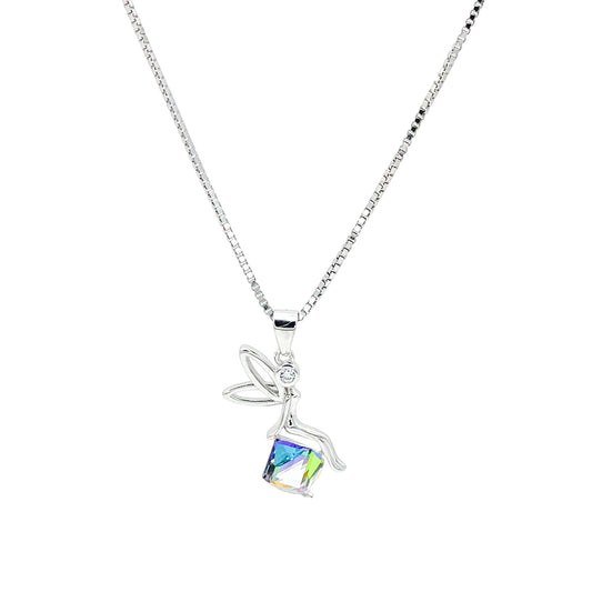 Sylvory 925 Sterling Silver Mystic Prism Necklace