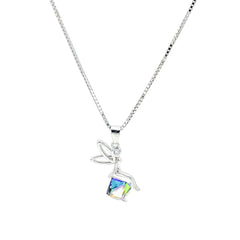 Sylvory 925 Sterling Silver Mystic Prism Necklace