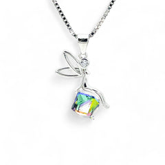 Sylvory 925 Sterling Silver Mystic Prism Necklace