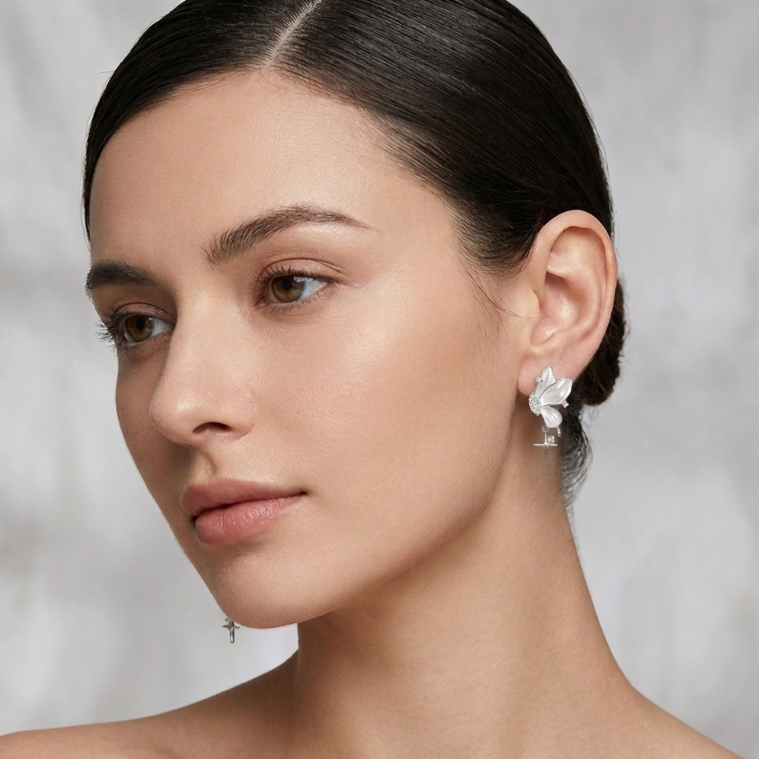 Silver Angel Aura Earrings Secondary image