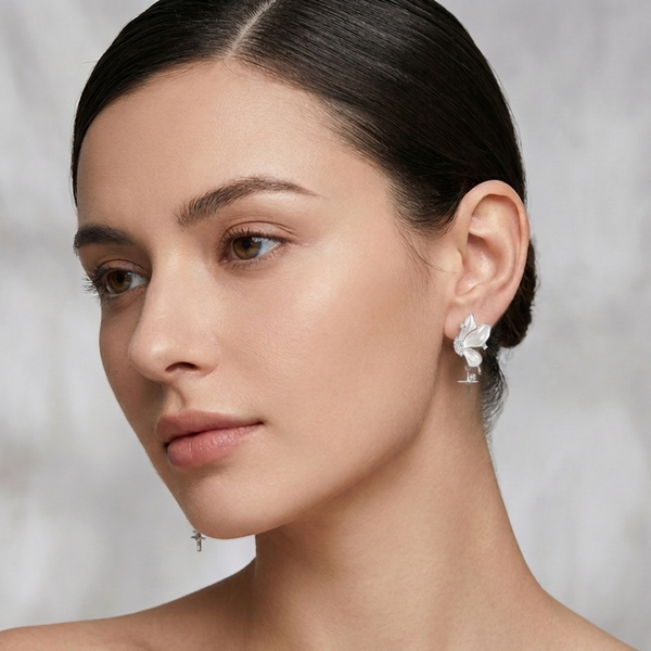 Silver Angel Aura Earrings