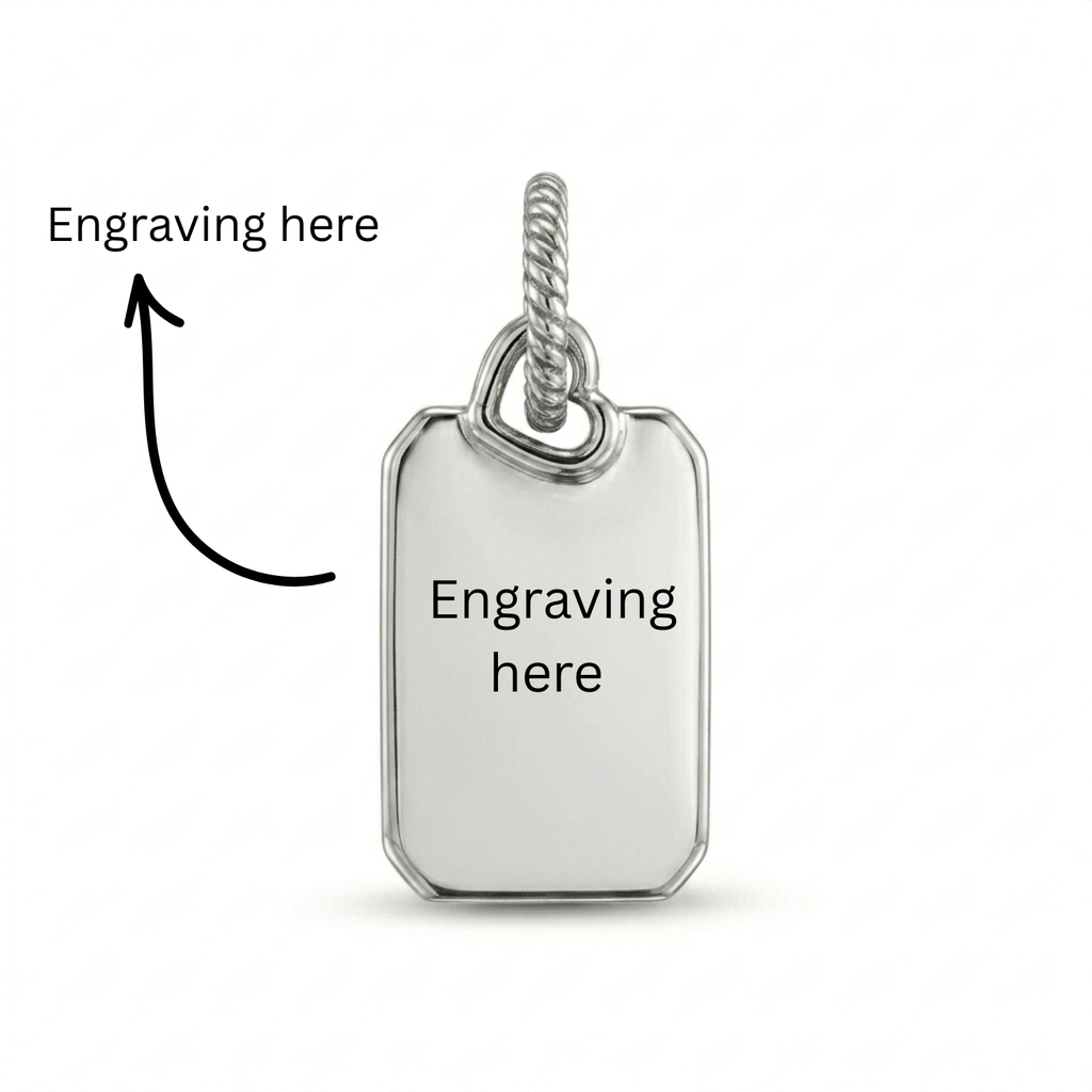 Silver Customized Dog-Tag Charm