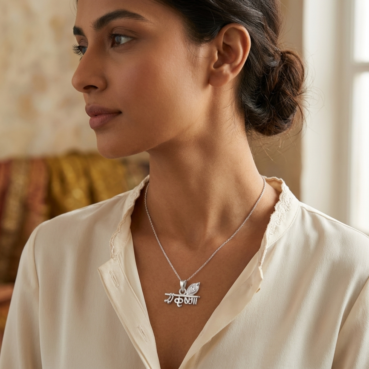 Silver Krishna’s Melody Pendant