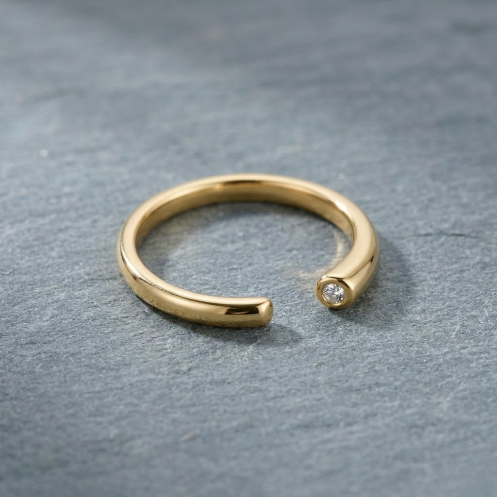 Silver Sleek Open Band Ring