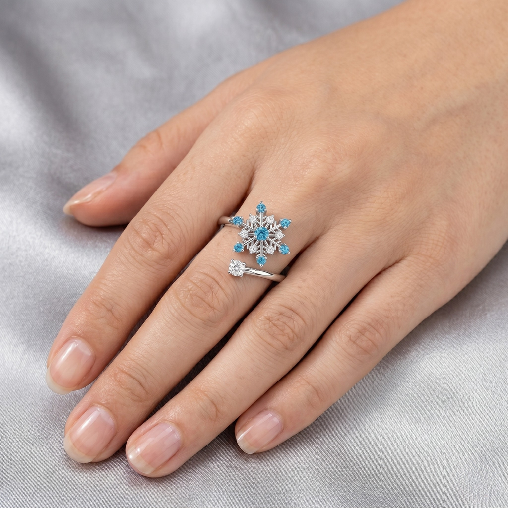 Silver Snowflake Ring