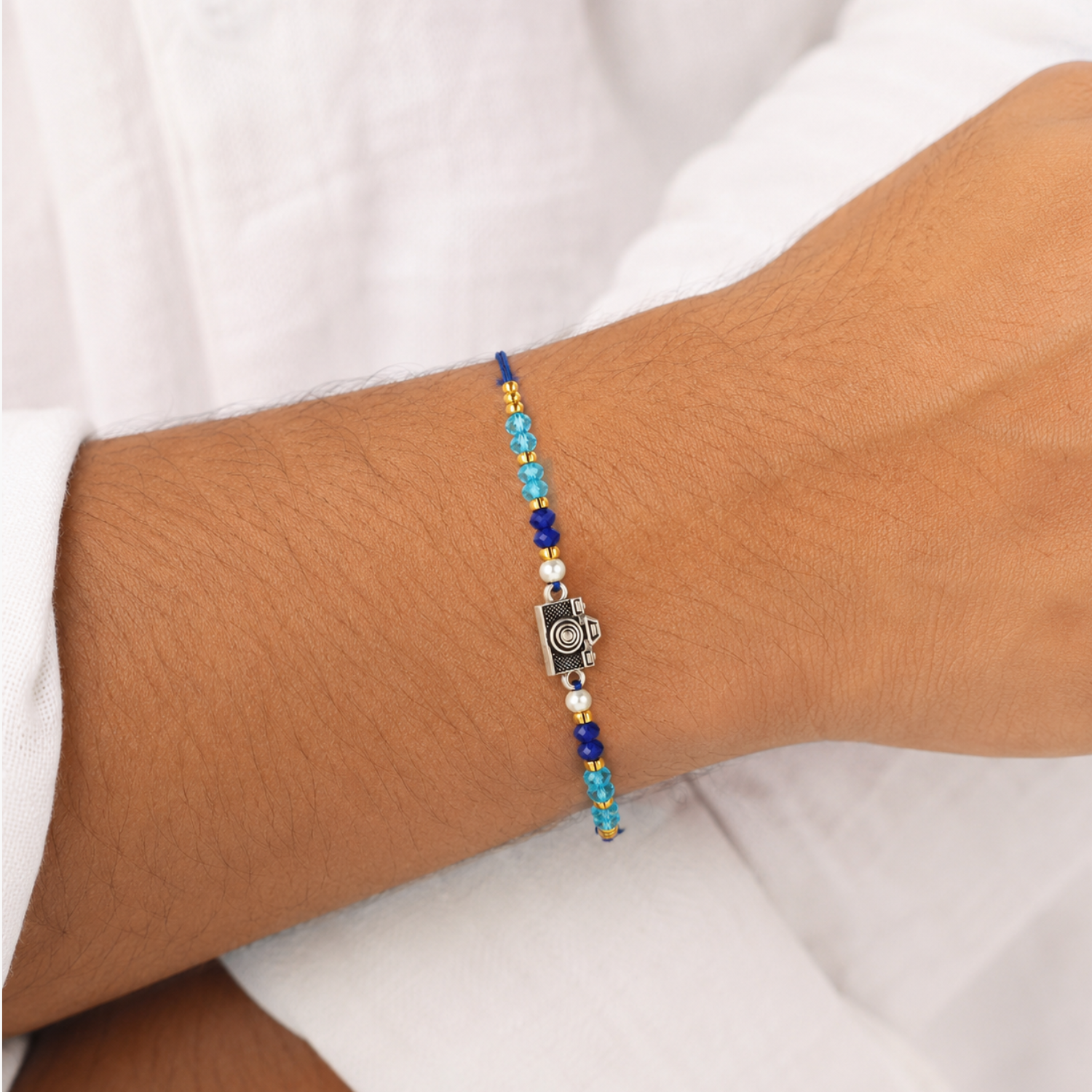 Silver Camera Rakhi Secondary image