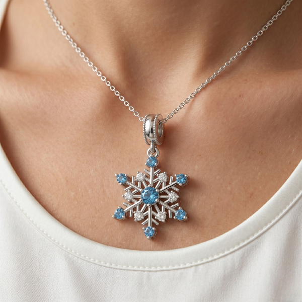 Silver Snowflake Charm