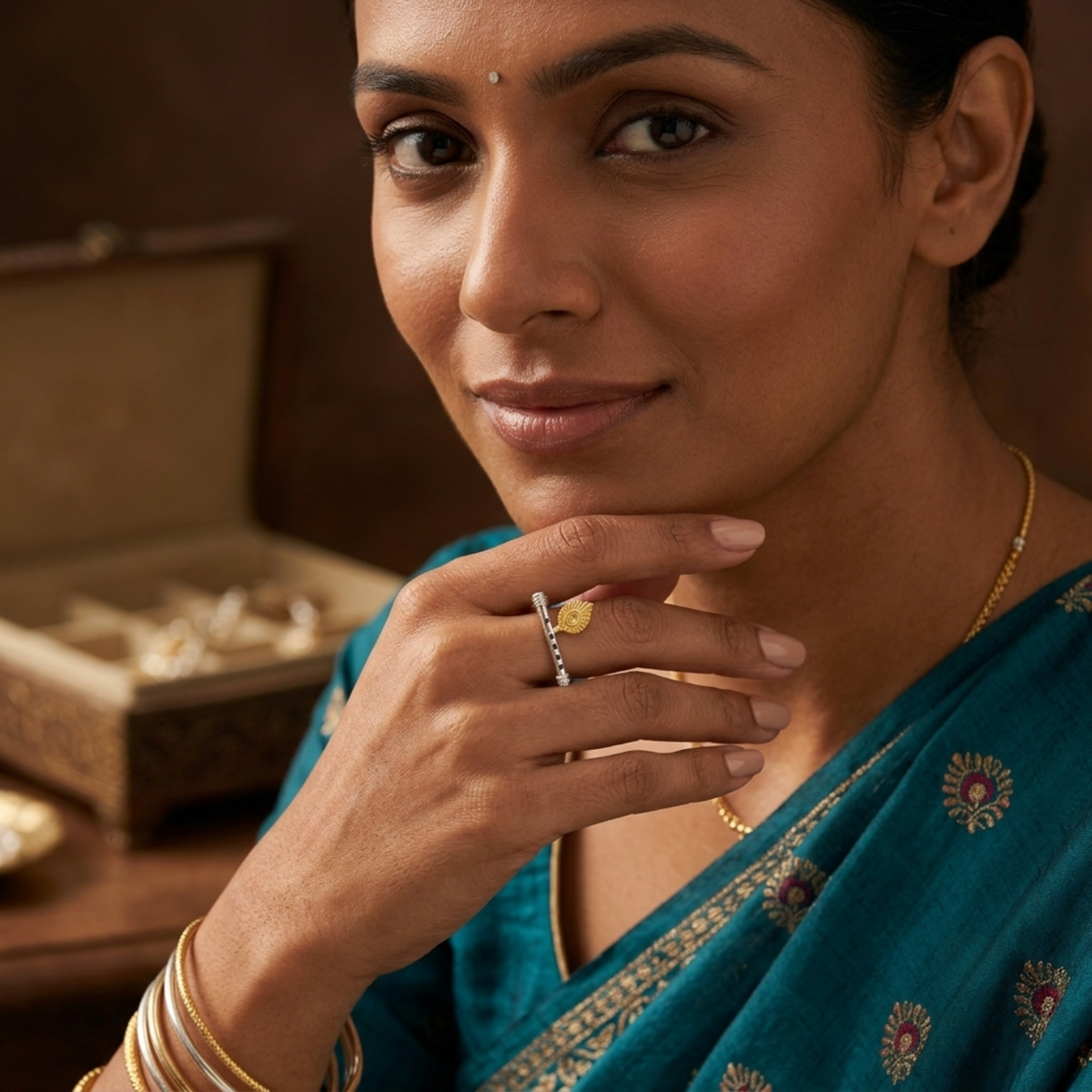 Silver Krishna’s Divine Murali Ring