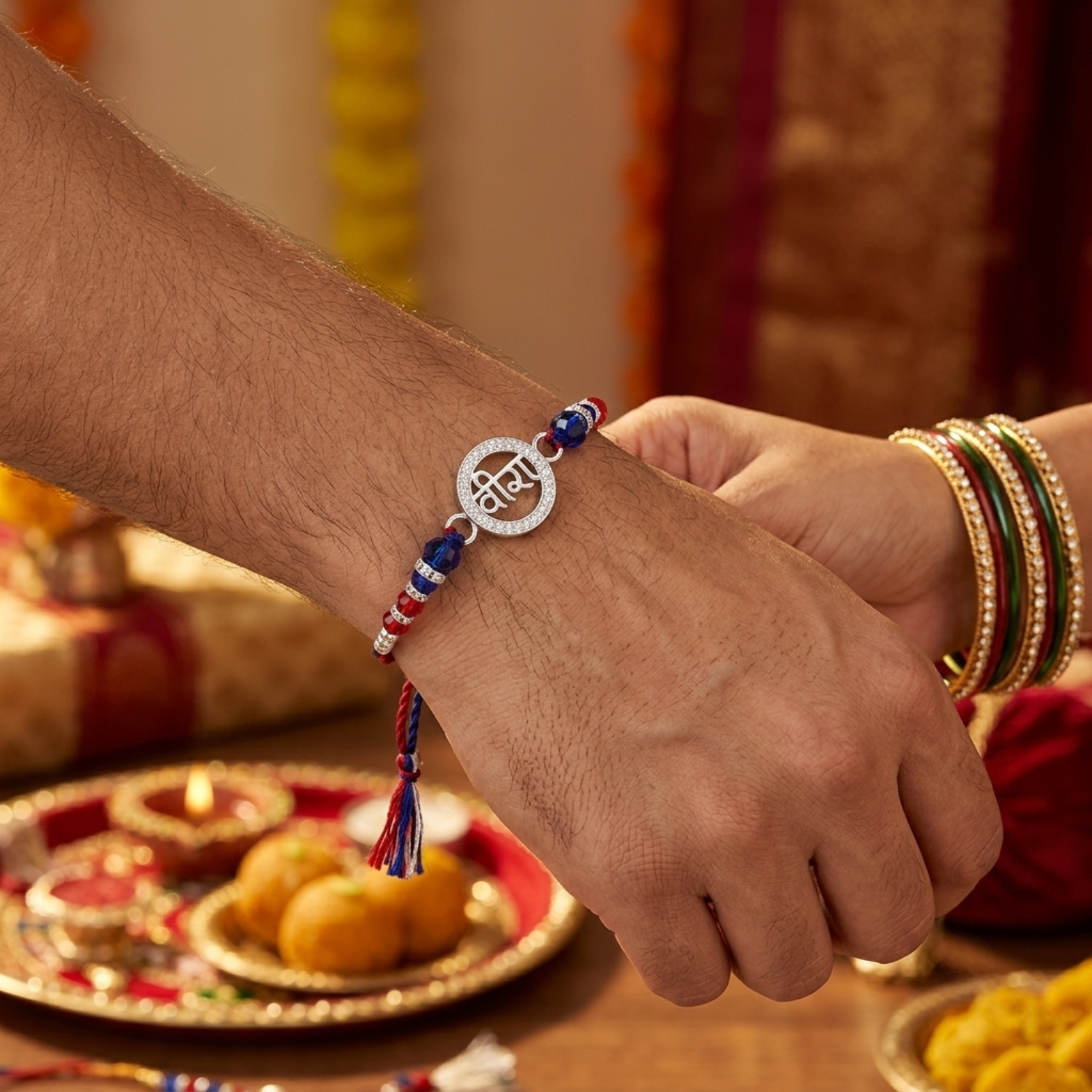 Silver Veer Bhaiya Rakhi