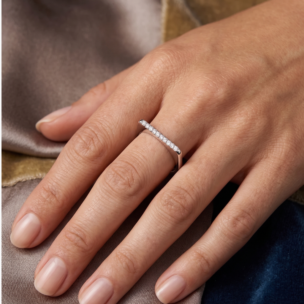 Silver Celeste Pavé Ring