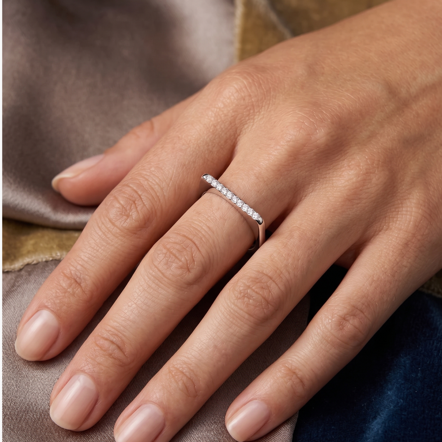 Silver Celeste Pavé Ring