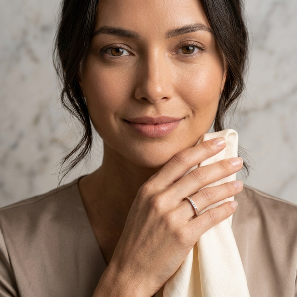 Silver Hexa Gleam Stackable Ring