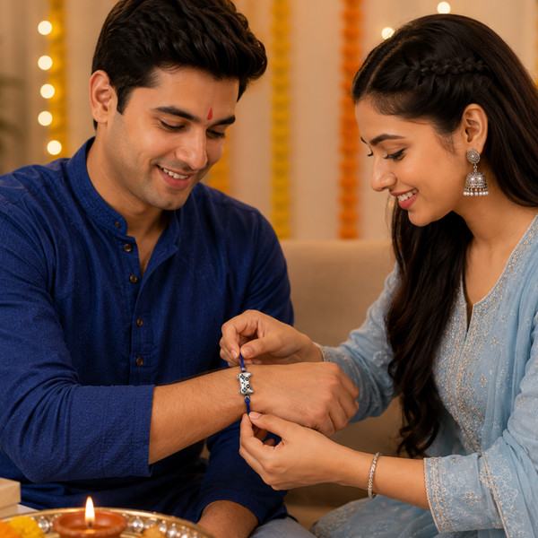 Silver Gaming Controller Rakhi