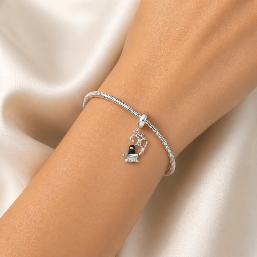 Silver Shiva Lingam Charm