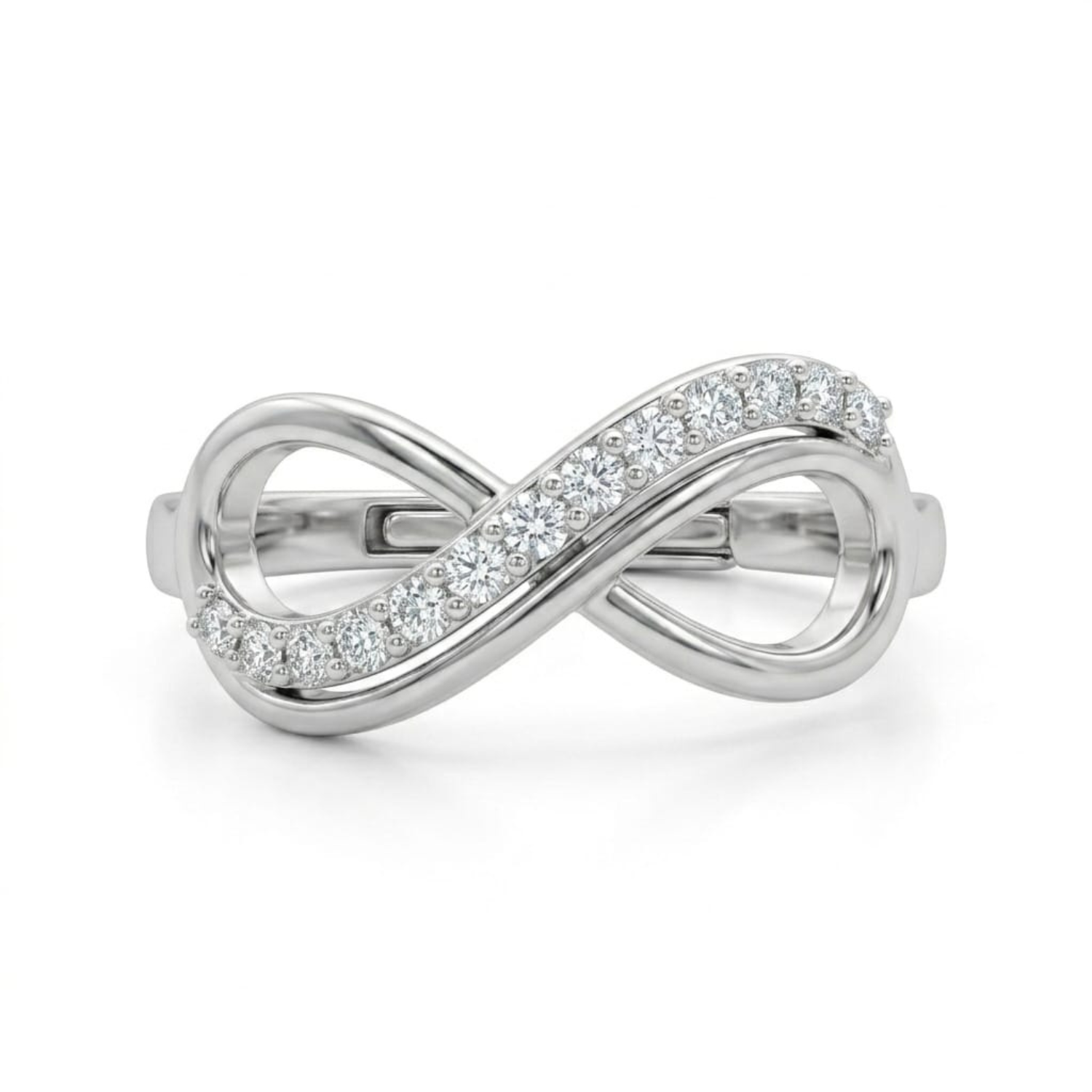 Silver Infinity Zircon Ring