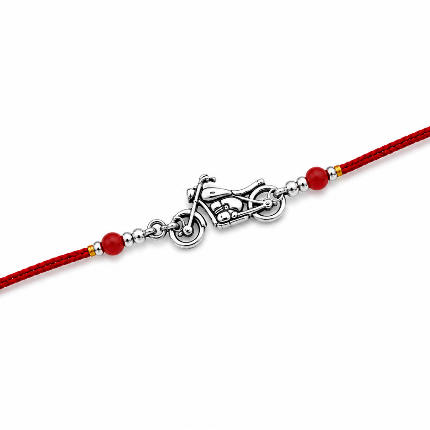 Silver Motorcycle Rakhi