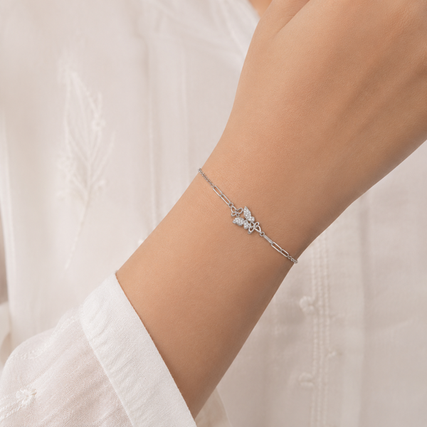 Silver Enchanted Butterfly Bracelet