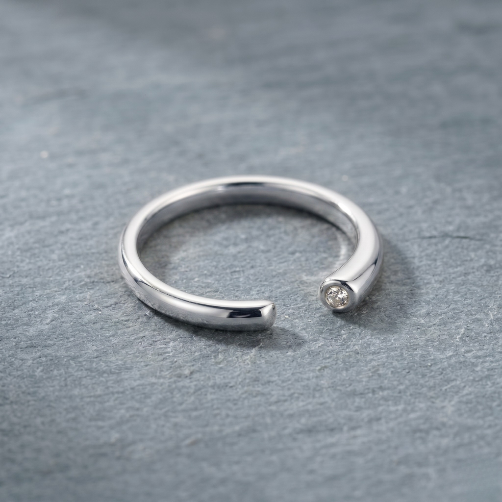 Silver Sleek Open Band Ring