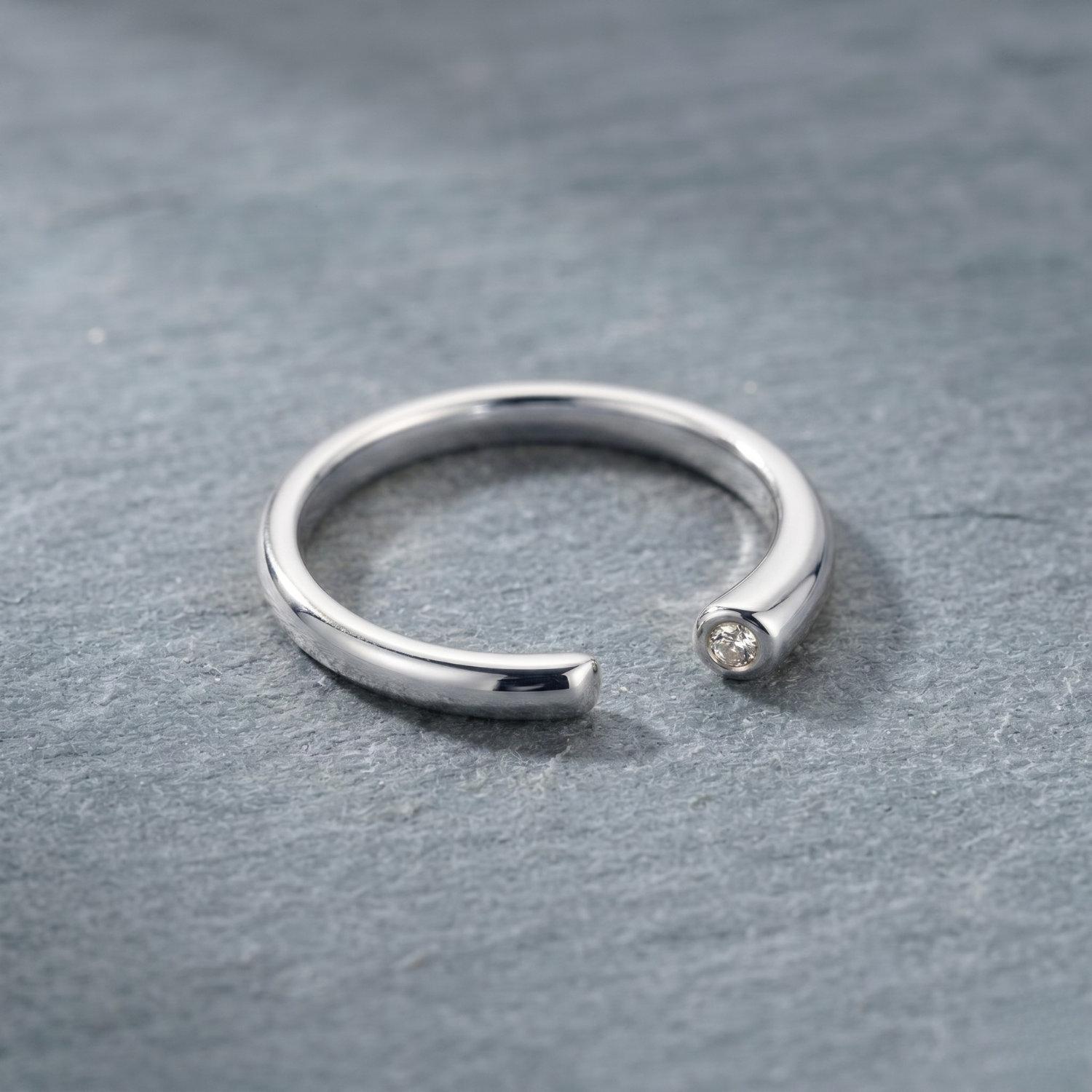 Silver Sleek Open Band Ring