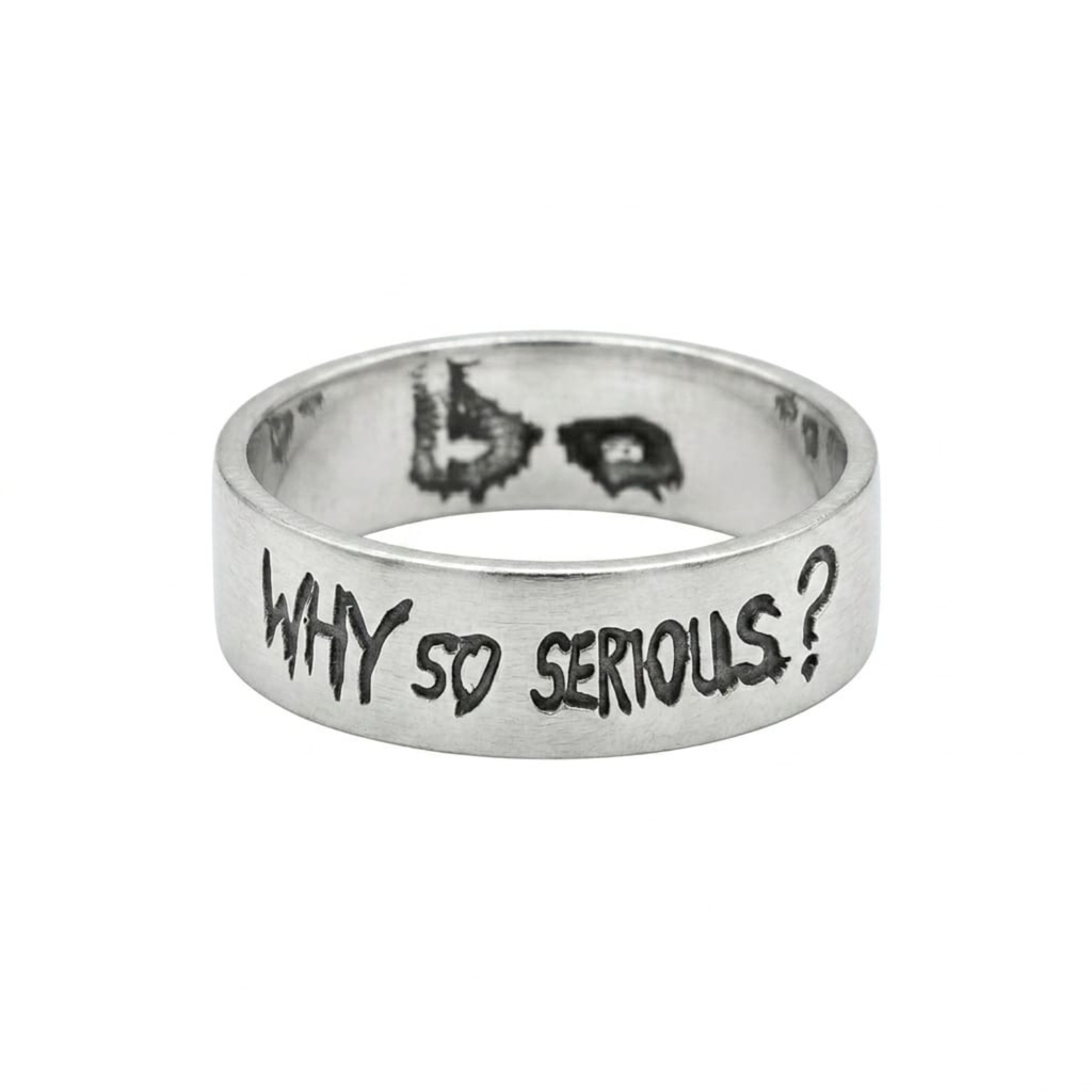 Silver Why So Serious Band Ring