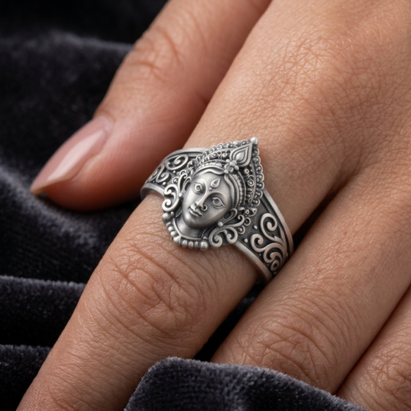 Silver Maa Durga Mahashakti Ring