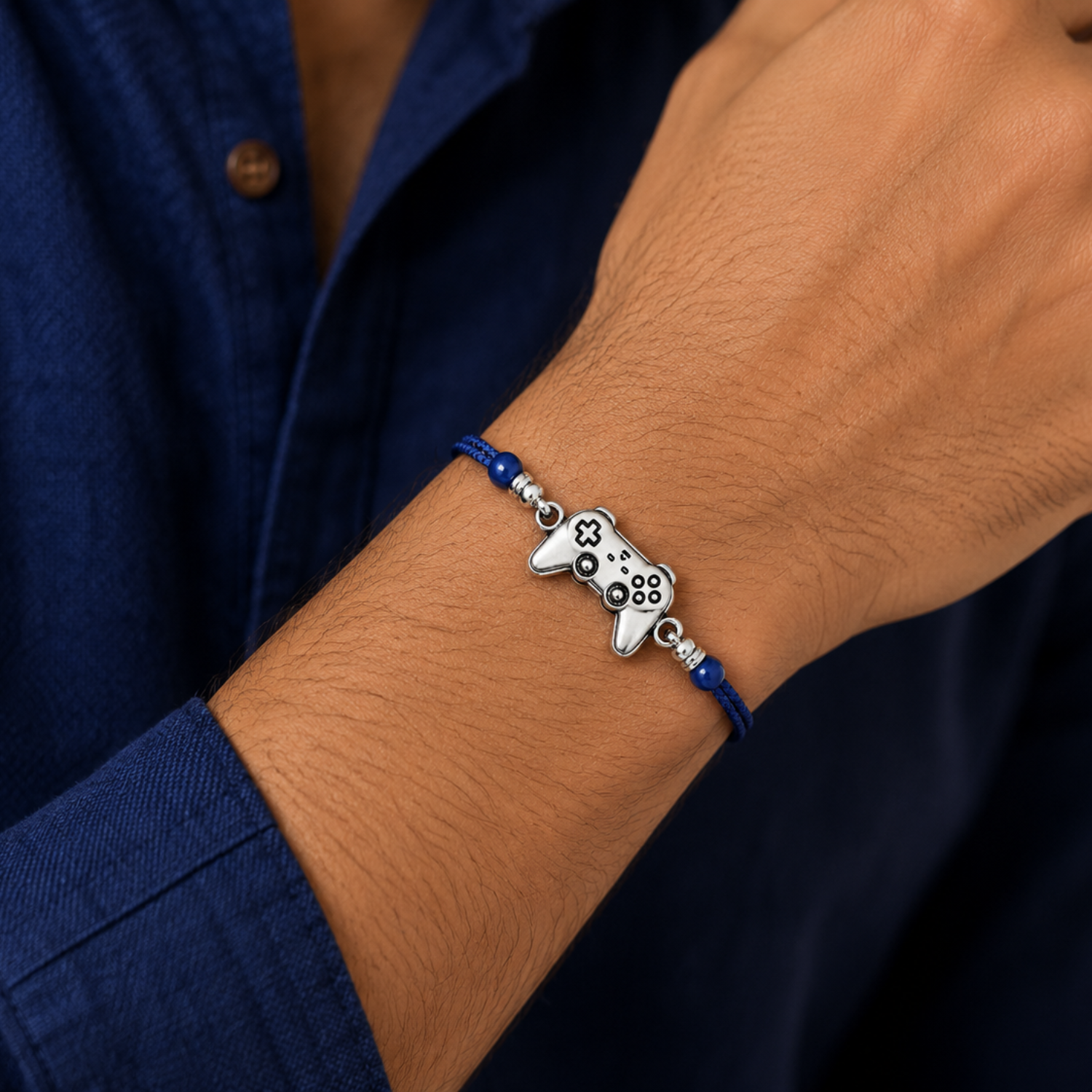 Silver Gaming Controller Rakhi
