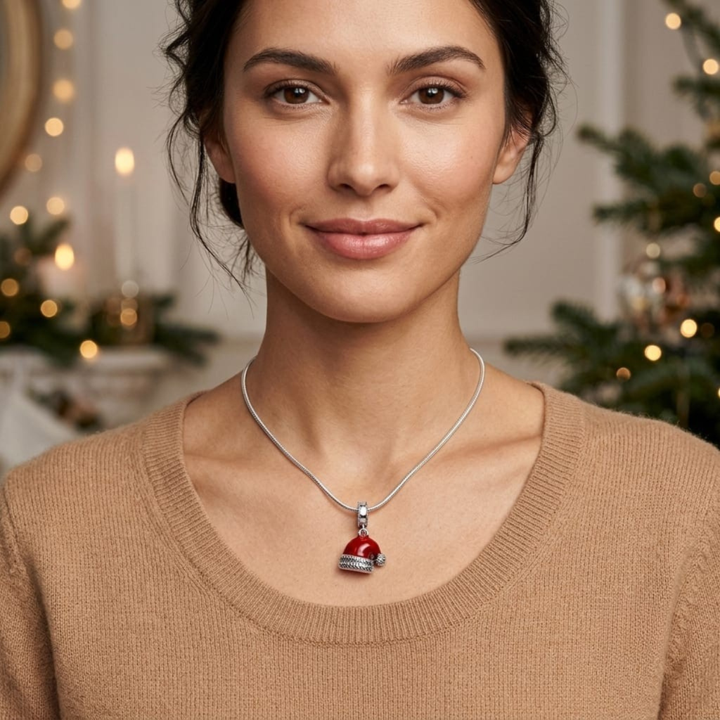 Silver Santa Hat Charm