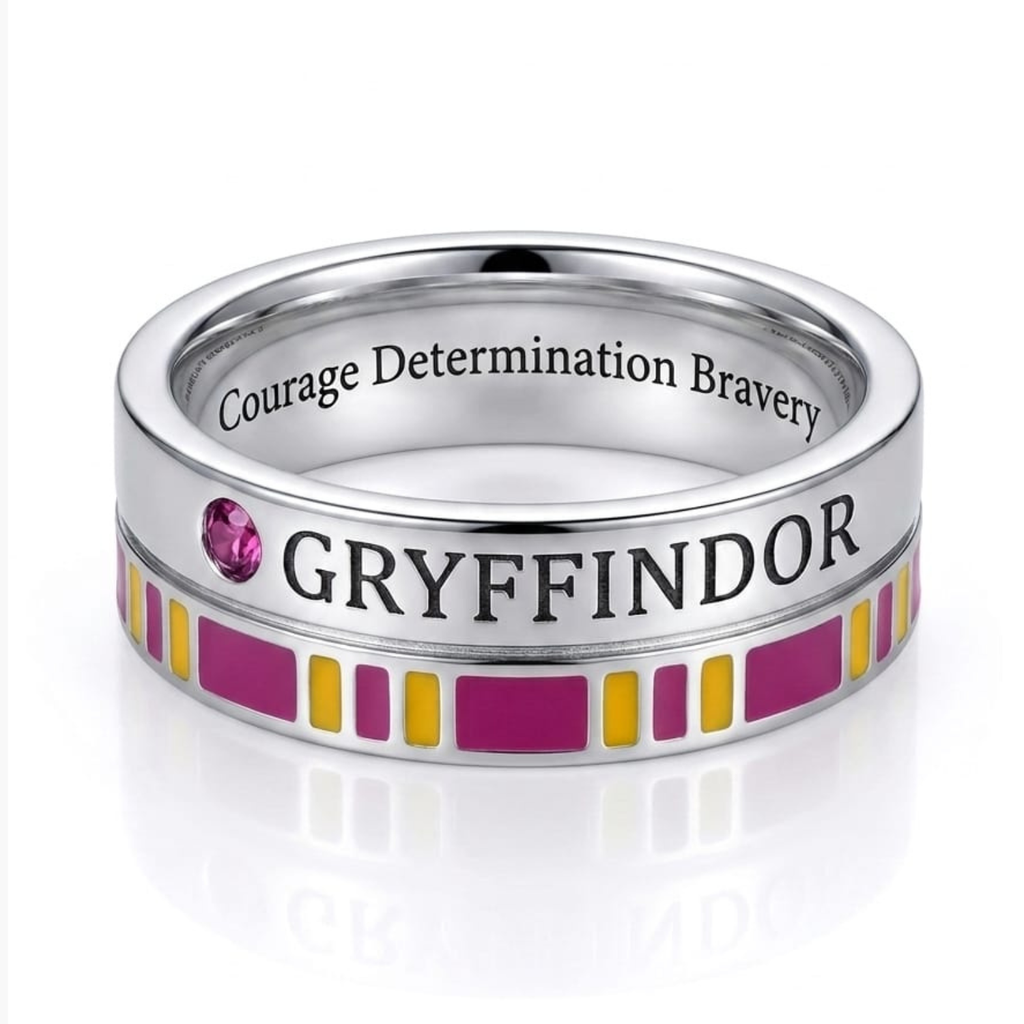 Silver Gryffindor Spirit Band Ring