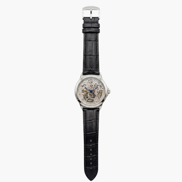 Silver Skeletal Automatic Watch