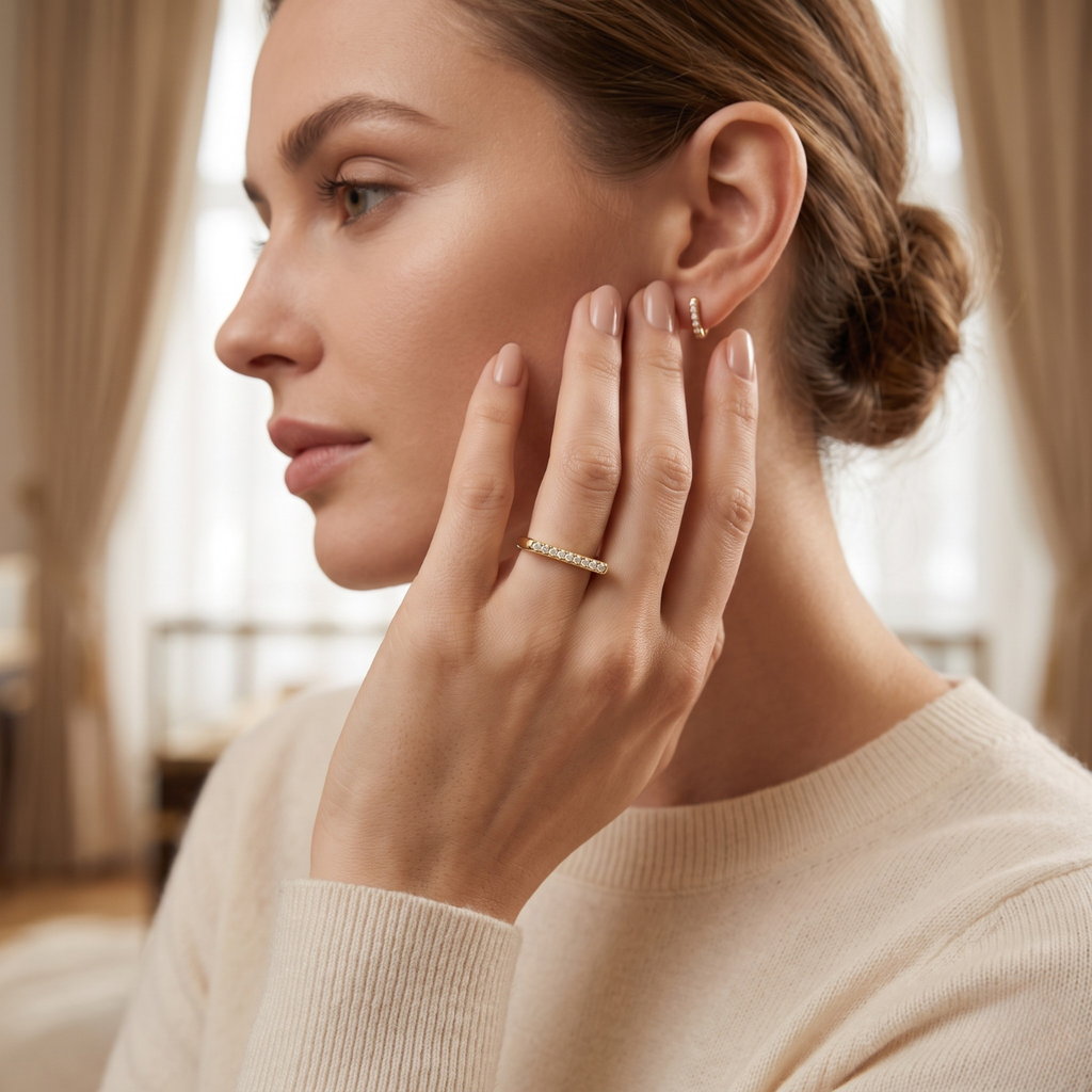 Silver Celeste Pavé Ring