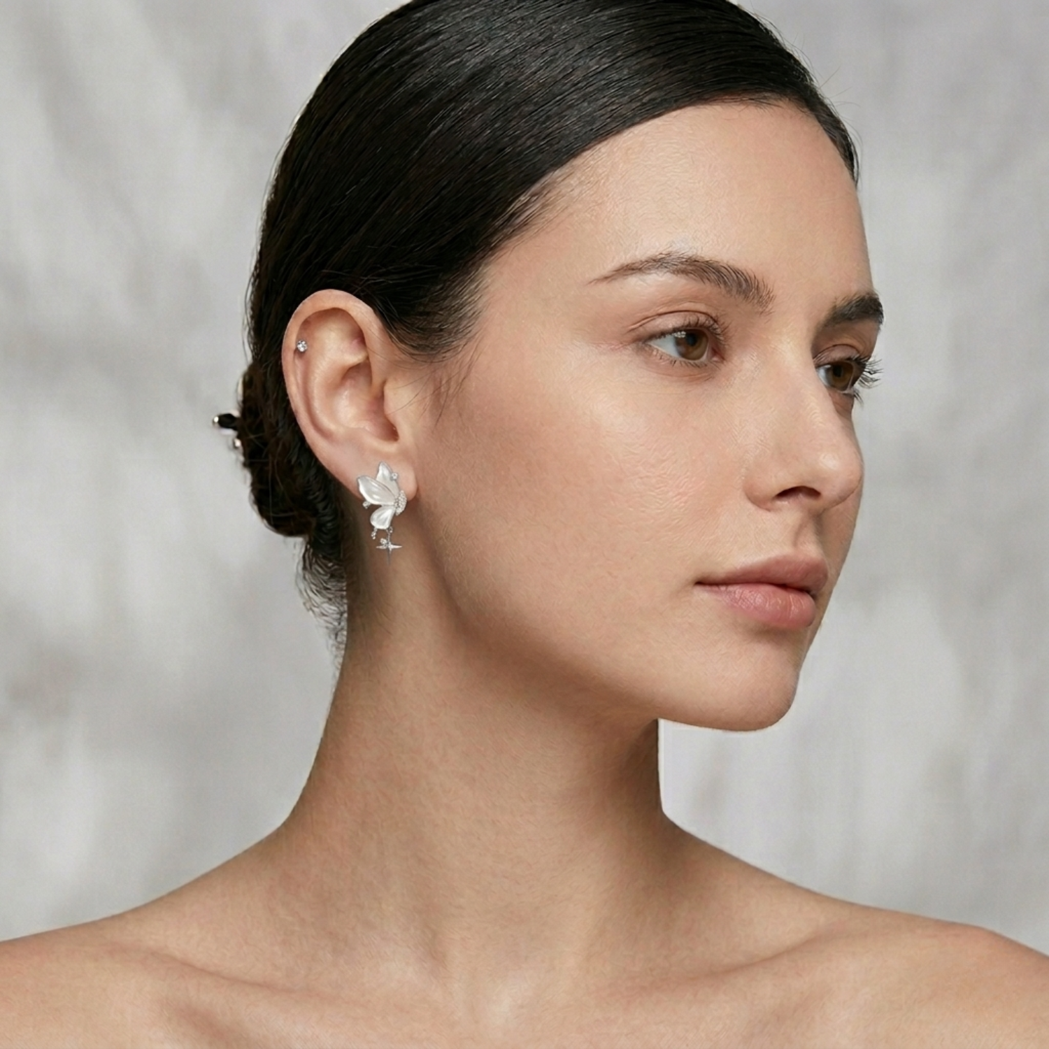 Silver Angel Aura Earrings